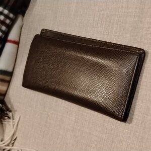 Louis Vuitton Dark Brown Pebbled Wallet.